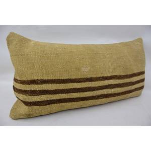 Lana Beige de 12x24 pulgadas de lujo Kilim Patchwork tejido Vintage patrón esponjoso antideslizante ecológico extraíble lavable almohada Decoración - Product Image 2