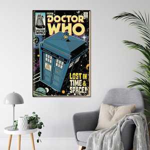 Affiche murale de bande dessinée TARDIS pour Doctor Who, style moderne - Product Image 3