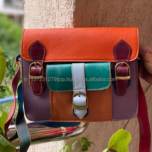 Hot Selling Recycled Leather Handbag High Quality <b>Ladies</b> Purse Women Stylish Colorful Shoulder Bag - Product Image 1