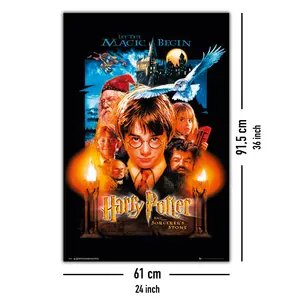 Affiche Harry Potter et la Pierre philosophale, scène magique de Poudlard pour plaques décoratives - Product Image 1