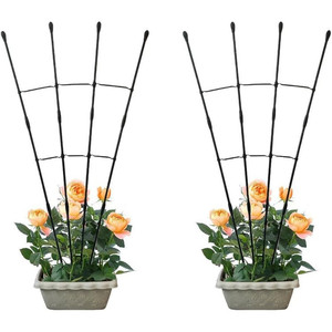 Lot de 2 grilles de soutien en forme d'éventail pour plantes en pot de jardin - Product Image 3