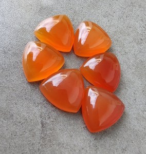 สร้อยคอคาร์เนเลียนสีส้มธรรมชาติสำหรับผู้หญิงขนาด3ถึง12มม. เรียบล้านล้านขนาด3มม. ถึง12มม. เครื่องประดับอัญมณีทรงรี - Product Image 1