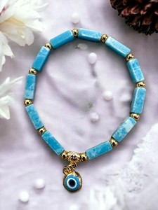 Bracelet unisexe DAFNI BIG PAZAR en perles élastiques, verre et pierres de cristal, cadeau fabriqué à Istanbul, numéro de produit 44 - Product Image 2