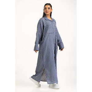 Vestido Casual Floral Transpirable WM-DRS-SS25-217 Corte Regular Talla XL Opciones de Largo hasta el Suelo y hasta la Rodilla para Fiestas Diurnas con Volantes - Product Image 5