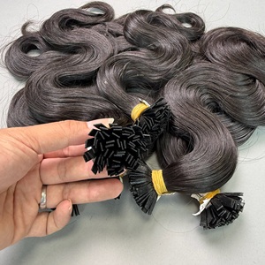 Vietnamese <b>Body</b> <b>Wave</b> Human Hair Extensions Virgin Hair Machine Double Weft Super Double Drawn Natural Black for Salon - Product Image 3