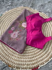 Ropa de fiesta Exclusiva Última tendencia Nueva mezcla de Georgette con sari y blusa con estampado digital a precio barato - Product Image 2