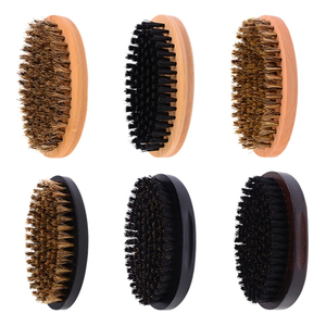 MORGANS INDUSTRIES Ensemble de brosses à barbe en bois, poils de cheval, écologiques, format voyage, outils de toilettage pour hommes, forme ovale, naturels - Product Image 5