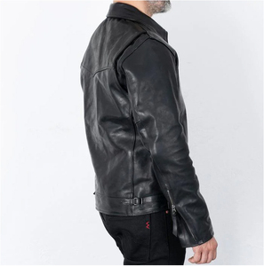Veste de moto en cuir pour homme, meilleur matériau, prix raisonnable, coupe-vent, imperméable, hiver, design personnalisable - Product Image 3