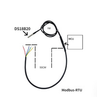 Sonde de température étanche Taidacent Industrial RS485 Modbus RTU DS18B20