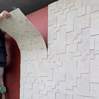 Panneau mural en travertin mosaïque moderne de haute qualité Soft Stone MCM, imperméable, pour décoration murale intérieure et extérieure, échantillons
