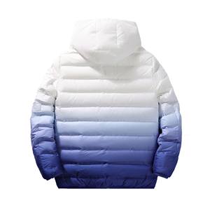 Chaqueta blanca de plumón para hombre, chaquetas acolchadas con capucha plisadas a prueba de viento, abrigos cálidos informales, ropa para hombre, chaqueta nueva - Product Image 5