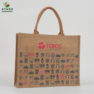 Sacs d'épicerie réutilisables en jute avec coton intégré, sacs de magasin personnalisés pour les épiceries et les centres commerciaux - Product Image 5