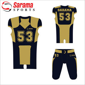 Maillot de football américain en sergé pour jeunes en gros 2022/uniformes de football américain personnalisés, - Product Image 2