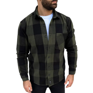 เสื้อโอเวอร์เชิ้ตลำลองผ้าซาตินแขนยาวกระดุมสองแถวมีกระเป๋าแฟชั่น - Product Image 1