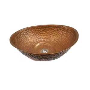 อ่างล้างจานทองแดงพิมพ์ลายสำหรับห้องครัวอ่างล้างจานทองแดงแบบเดี่ยว - Product Image 4