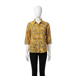 Anti Wrinkle Digital Print Polyester <b>Blouse</b> Lightweight Breathable <b>Long</b> Sleeve Casual Office Spring Wear <b>Women</b> Fashion - Product Image 1