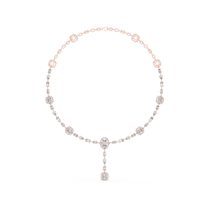 Collar S VIRVADIYA SLAR 194 con Diamante de Corte Ovalado Chapado en Oro Rosa de 14K - Icona Luxe Grand Empress Edition - Product Image 1