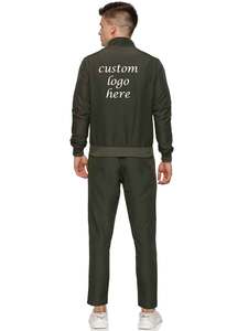 Men's Custom Logo Printed 2-Piece Gym Streetwear Tracksuit <b>Embroidery</b> Jacket Pants <b>Set</b> for Winter Jogging - Product Image 4