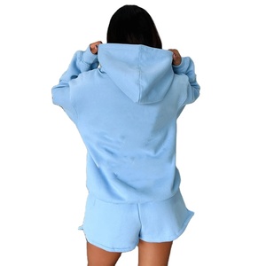 Ensemble de survêtement d'hiver unisexe avec logo personnalisé, ensemble de vêtements de sport 2 pièces avec doublure en polaire et 100% coton - Product Image 5