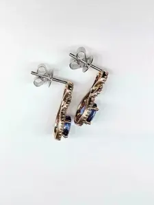 ต่างหู2ct เงินสเตอริง925แบบกลมประดับเพชรโมอิสยอดนิยมของผู้หญิง - Product Image 2