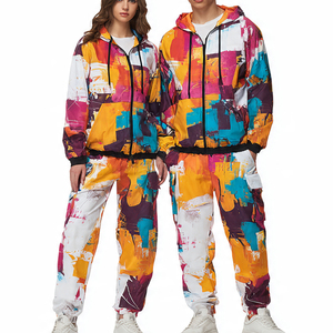 Conjunto Deportivo Sublimado para Hombre y Mujer, 100% Poliéster, Sudadera con Capucha y Cremallera, Pantalones Deportivos Estampados, Personalizable - Product Image 5