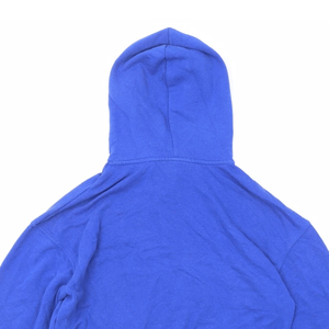 <b>Women's</b> Casual <b>Blue</b> Cotton Blend Crop Hoodie Breathable Streetwear Pullover Front Printed Hooded Cropped <b>Jumper</b> Top for Winter - Product Image 5