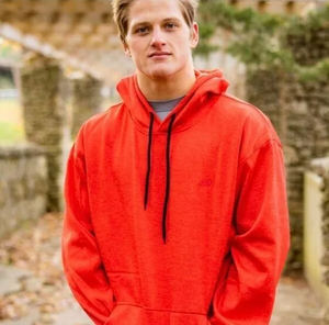 Sweat à capuche léger 100 % coton pour l'hiver 2025 avec poche avant spacieuse, couleur beige, col rond, toutes occasions - Product Image 1