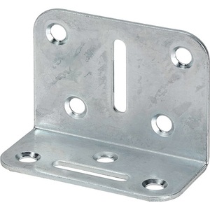 VORMANN Blue Zinc-Plated Steel Adjustable Bracket 50 X 35 mm Length 70 mm Width 2 mm Thickness Pack 20 for <b>Storage</b> Shelves <b>Units</b> - Product Image 1