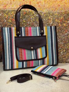 2 Pcs Set New Plush <b>Tote</b> Cum <b>Laptop</b> <b>Bag</b> Single Partition Inside Pocket <b>for</b> <b>Laptop</b> With Handle,Front Pocket, External Pouch - Product Image 4