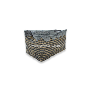 Panier rectangulaire en tissu tissé moderne et écologique pour la décoration intérieure et l'organisation du rangement - Product Image 3