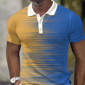 Polos transpirables de algodón 100%, diseño personalizado, polos para hombre, tendencia superior, camiseta Polo impresa en 3D al por mayor - Product Image 1