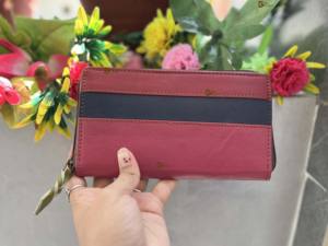 Stylish Vintage Genuine Leather Wristlet Clutch Pouch <b>Wallet</b> <b>for</b> <b>Women</b> Fashionable Zipper Western Patches <b>for</b> Spring Summer Use - Product Image 2