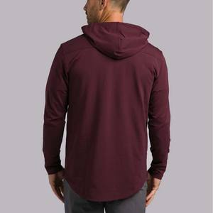 เสื้อยืดมีฮู้ดผู้ชายแขนยาวระบายอากาศได้มีกระดุม3เม็ด - Product Image 4