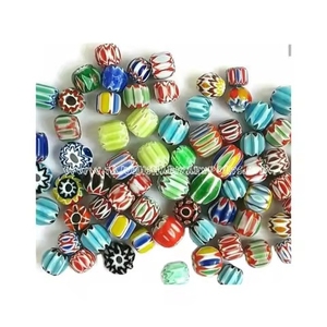 ลูกปัดแก้วคริสตัลสีผสมทรงกลม - Product Image 4