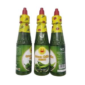 Certificado Halal 200g Botella de PET Salsa de Chile verde con ajo y tomate Condimento picante en caja y bolsita Embalaje - Product Image 2