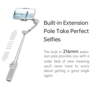 Estabilizador de teléfono inteligente <span class=keywords><strong>Feiyu</strong></span> VB4 Kit con seguimiento facial, luz de relleno, gimbal de 3 ejes, palo selfie integrado y seguimiento inteligente por IA. - Product Image 5