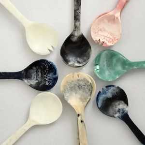 Juego de Cubiertos de Resina Blanca de Alta Calidad, Cucharas y Tenedores para Servir Ensaladas, Utensilios de Cocina para el Hogar, Catering, Cenas y Eventos - Product Image 5