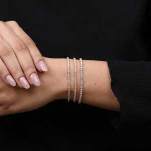 Classic Round Lab Grown Diamond <b>Tennis</b> <b>Bracelet</b> <b>Fashionable</b> Jewelry Accessory - Product Image 3