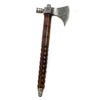 Hache en acier Damas, fabrication artisanale, motif en acier, outil professionnel de camping en plein air, avec manche en bois durable pour une utilisation en bushcraft