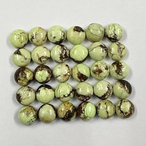 AAA ++ Meilleure qualité Citron Naturel Chrysoprase 7mm Cabochon Rond Certifié Pierres Précieuses Jaunes pour la Fabrication de Bijoux Livraison Gratuite - Product Image 5