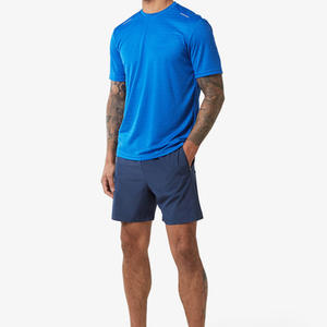 Ensemble de sport 2 pièces d'été pour hommes vente en gros de t-shirts et shorts décontractés respirants à manches courtes ensemble de chemises en tissu éponge élégant - Product Image 6