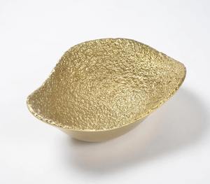 Bol décoratif en aluminium doré martelé, durable, laqué, décoration moderne pour la maison, centre de table, présentoir à fruits - Product Image 2