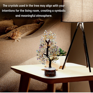 Piedra semipreciosa Natural fluorita árbol de piedras preciosas 300 Chips árbol de cristal Feng Shui estatuilla para decoración del hogar - Product Image 5