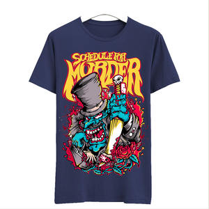 T-shirt à manches courtes en coton premium, col montant, couture durable, toucher doux, couleurs vibrantes, coupe vintage, tissu en sergé - Product Image 1