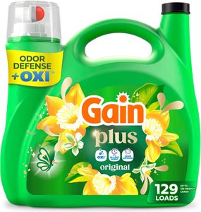 Détergent à lessive liquide Gain Plus, plus purifiant, plus rafraîchissant, maintenant avec Oxi, parfum original, 170 fl oz, 129 lavages - Product Image 6