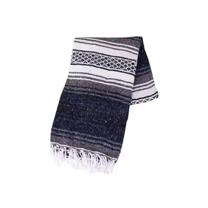 Hot Sell Customized Organic Cotton <b>Blanket</b> Authentic Handwoven Cootn and Acrylic Mix Mexican Falsa <b>Blanket</b> for Sale - Product Image 2