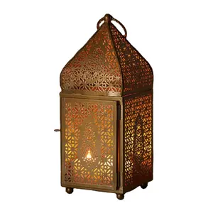 新到货大型摩洛哥金色华丽金属蜡烛灯高品质 & 完全可定制家居装饰灯笼