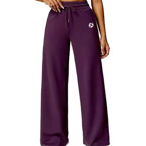 Pantalons en toile évasés tendance et élégants pour l'hiver, style streetwear, coupe skinny, devant plat, longueur entière, pour femmes - Product Image 1