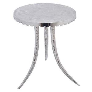 Table basse ronde moderne en aluminium de haute qualité avec revêtement en poudre marron Table basse en métal fini pour meubles de maison - Product Image 3