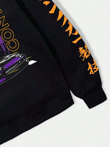 Sweat à capuche personnalisé pour homme en molleton 100% coton, imprimé numériquement sur les manches, avec logo en relief, pour l'hiver - Product Image 5